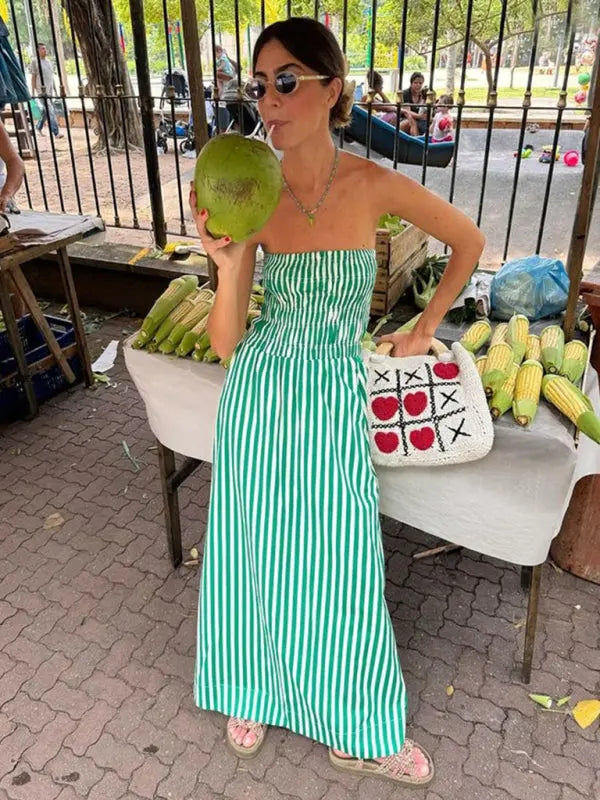 Blue Zone Planet | Isabella's Island Tube Top Sleeveless Maxi Dress