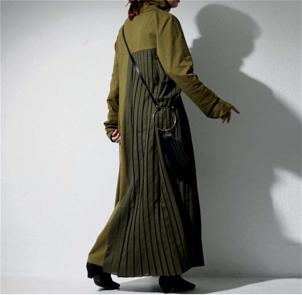 Blue Zone Planet | STELLA MARINA COLLEZIONE Pleated Funnel Neck Midi Sweater Dress