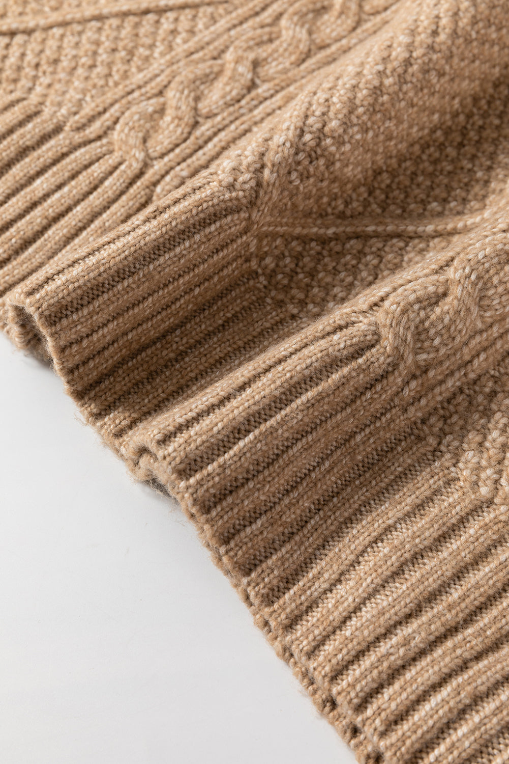 Blue Zone Planet | Lila's Cable Knit Drop Shoulder Loose Fit Sweater Dress