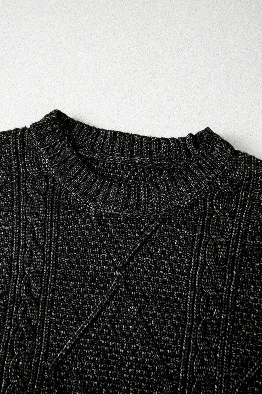 Blue Zone Planet | Lila's Cable Knit Drop Shoulder Loose Fit Sweater Dress