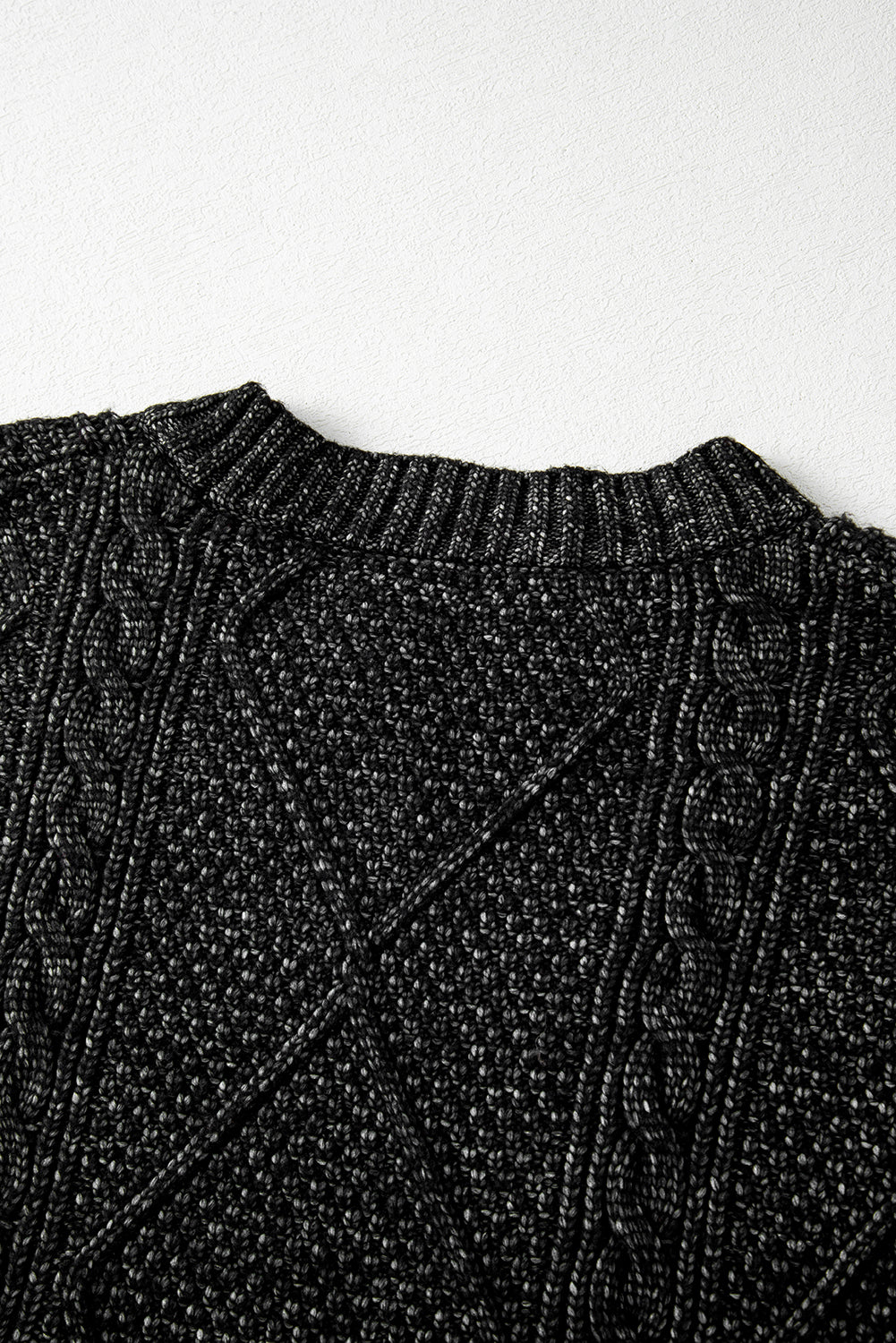 Blue Zone Planet | Lila's Cable Knit Drop Shoulder Loose Fit Sweater Dress