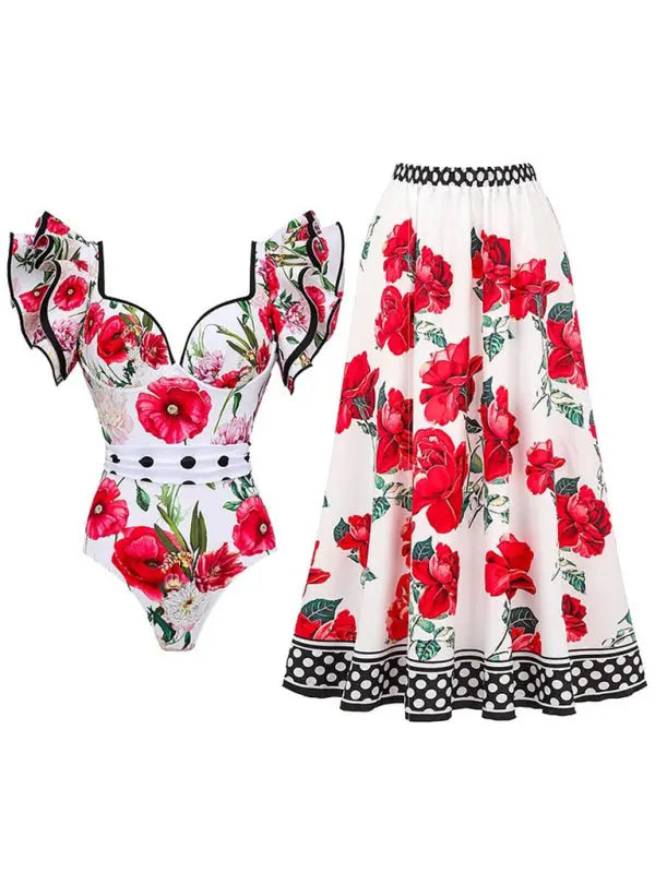 Blue Zone Planet | Bella's Trendy Floral Skirted Swimsuit (Skirt And Top Sold Separately)