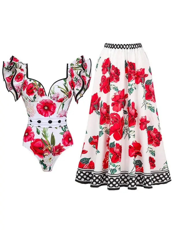 Blue Zone Planet | Bella's Trendy Floral Skirted Swimsuit (Skirt And Top Sold Separately)