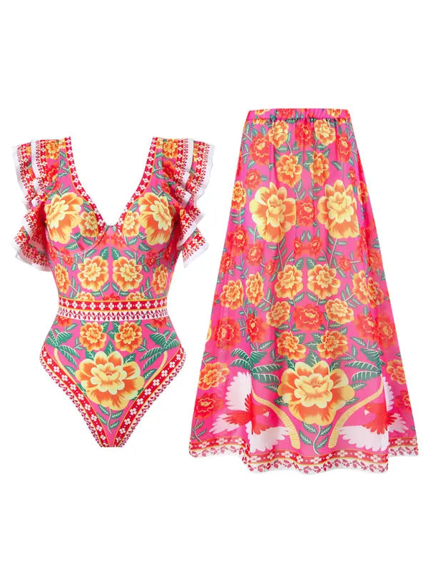 Blue Zone Planet | Bella's Trendy Floral Skirted Swimsuit (Skirt And Top Sold Separately)