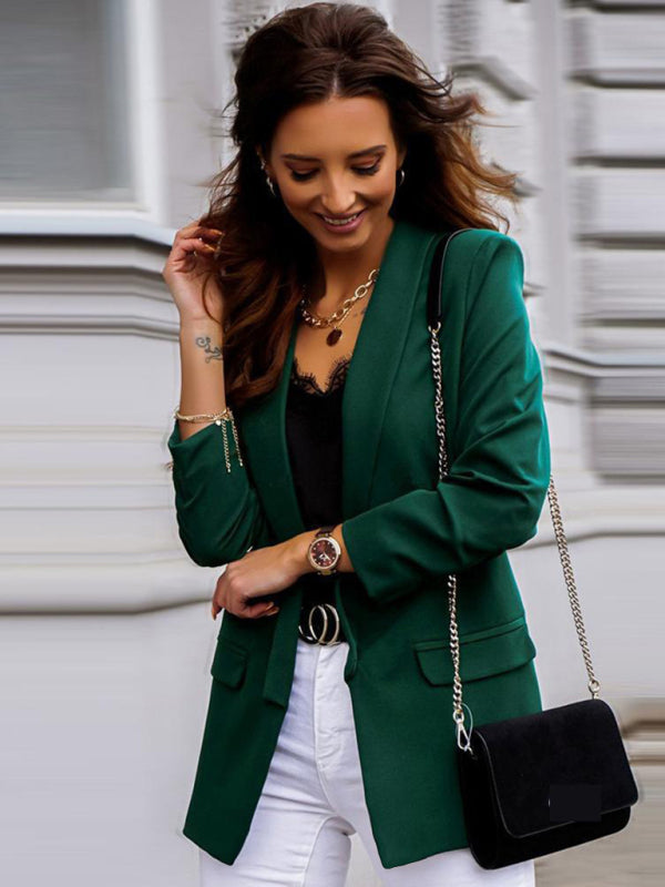 Blue Zone Planet | Cindy's Professional Slim Suit Collar Top Blazer