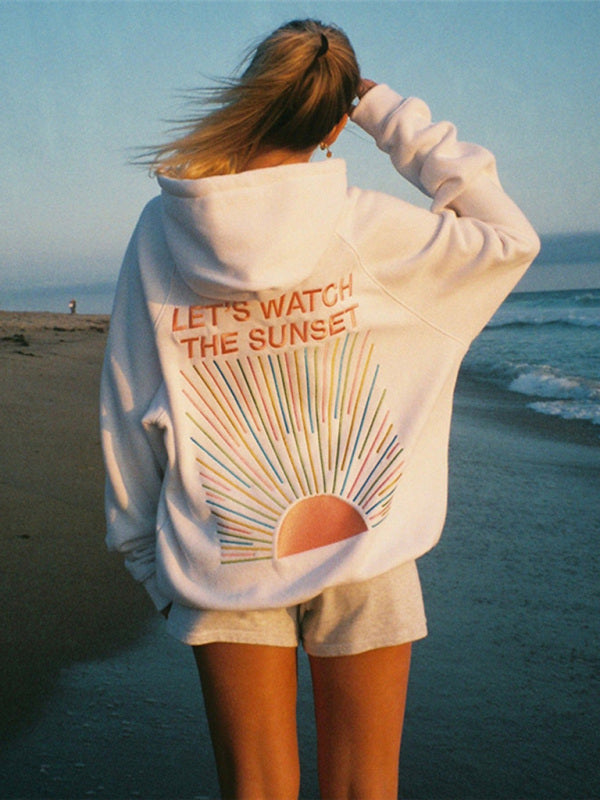 Blue Zone Planet | Anna's Long Sleeve Pocket Loose Warm Hooded Sweatshirt
