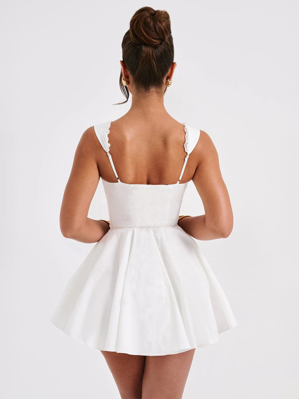 Melissa's Backless Sling Lace Mini Dress