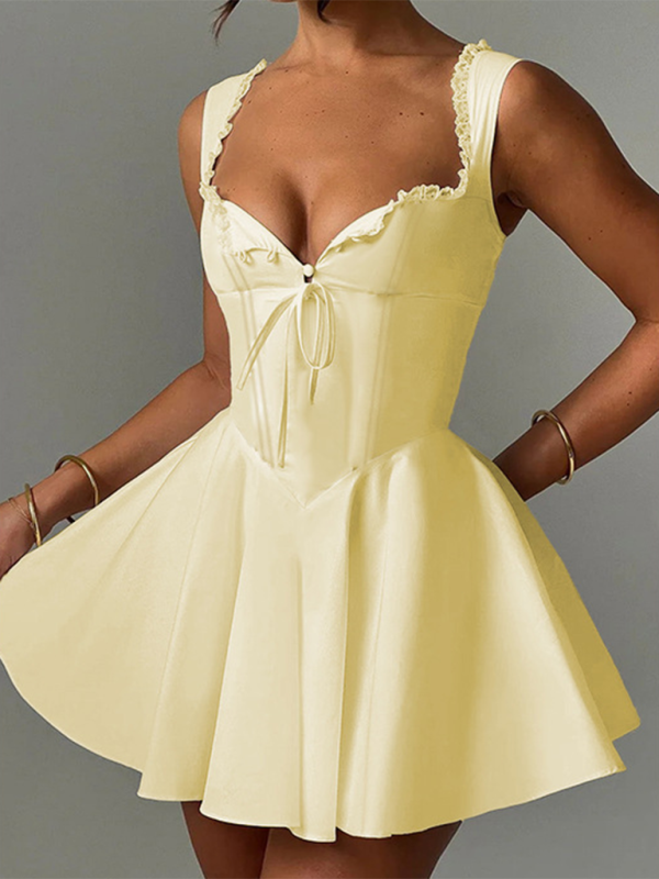 Melissa's Backless Sling Lace Mini Dress