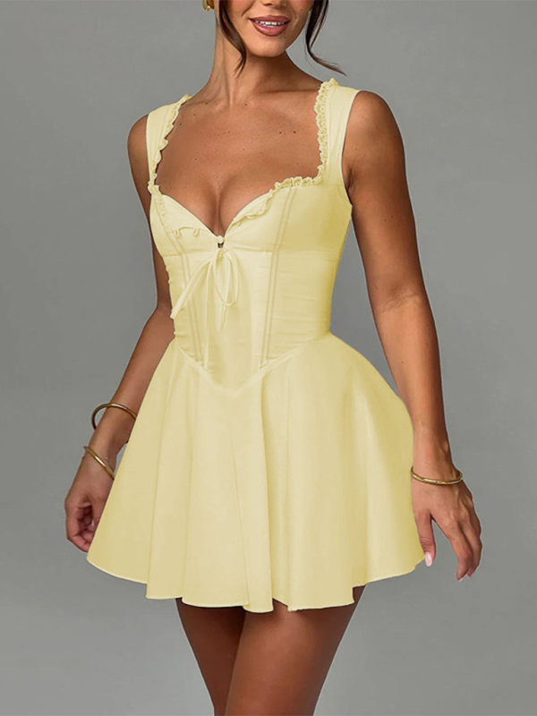 Melissa's Backless Sling Lace Mini Dress
