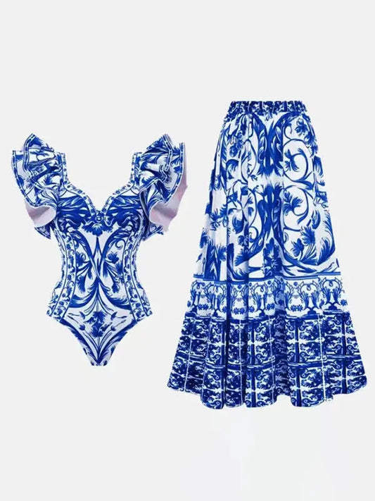 Blue Zone Planet | Bella's Trendy Floral Skirted Swimsuit (Skirt And Top Sold Separately)