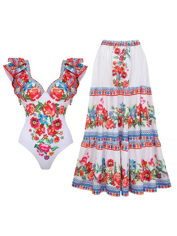 Blue Zone Planet | Bella's Trendy Floral Skirted Swimsuit (Skirt And Top Sold Separately)