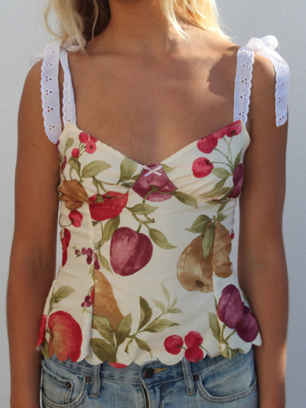 Blue Zone Planet | Charlotte's Bohemian Print Cami V-Neck Tank Top
