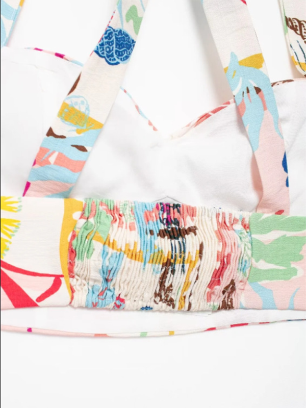 Nina's Resort Patchwork Print Top And Skirt 2 Piece Set
